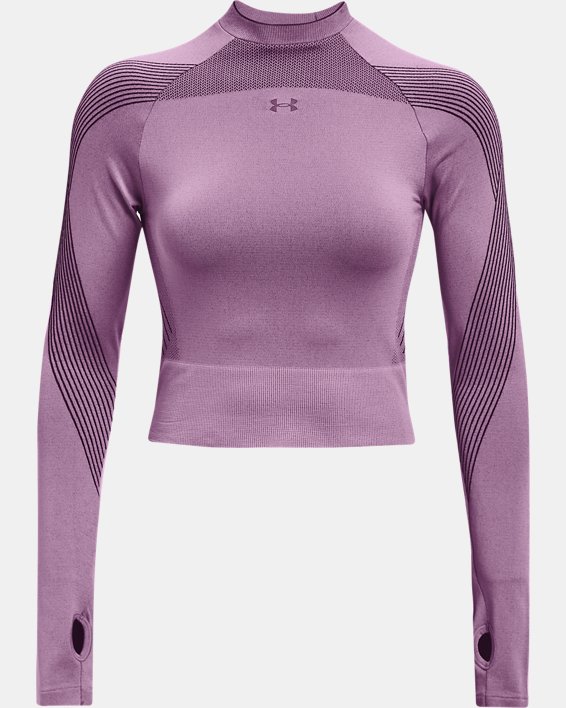 Women's UA RUSH™ Seamless Long Sleeve, Purple, pdpMainDesktop image number 7